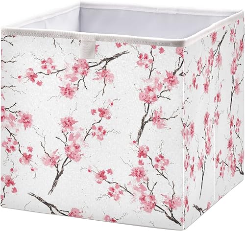 Miniatura 1 de Contenedores de almacenamiento plegables con forma de flor de cerezo, canastas de almacenamiento impermeables para juguetes, para niños, niñas,