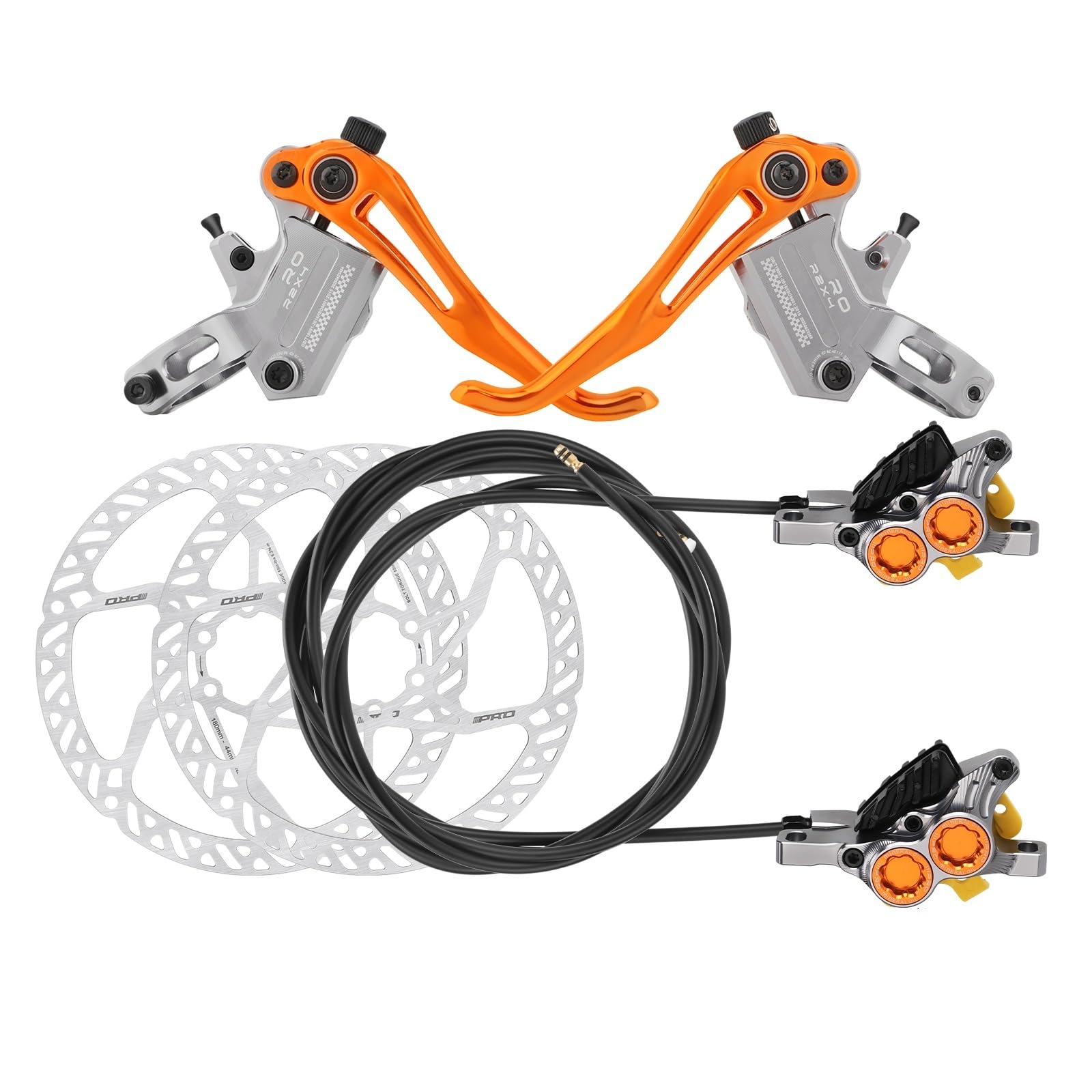 Generisch Kompatibel mit der hydraulischen 4-Kolben-Scheibenbremse IIIPRO R2X4, 880/1700 mm Geteilte Ölscheibe for AM DH MTB-Mountainbikes,Teile