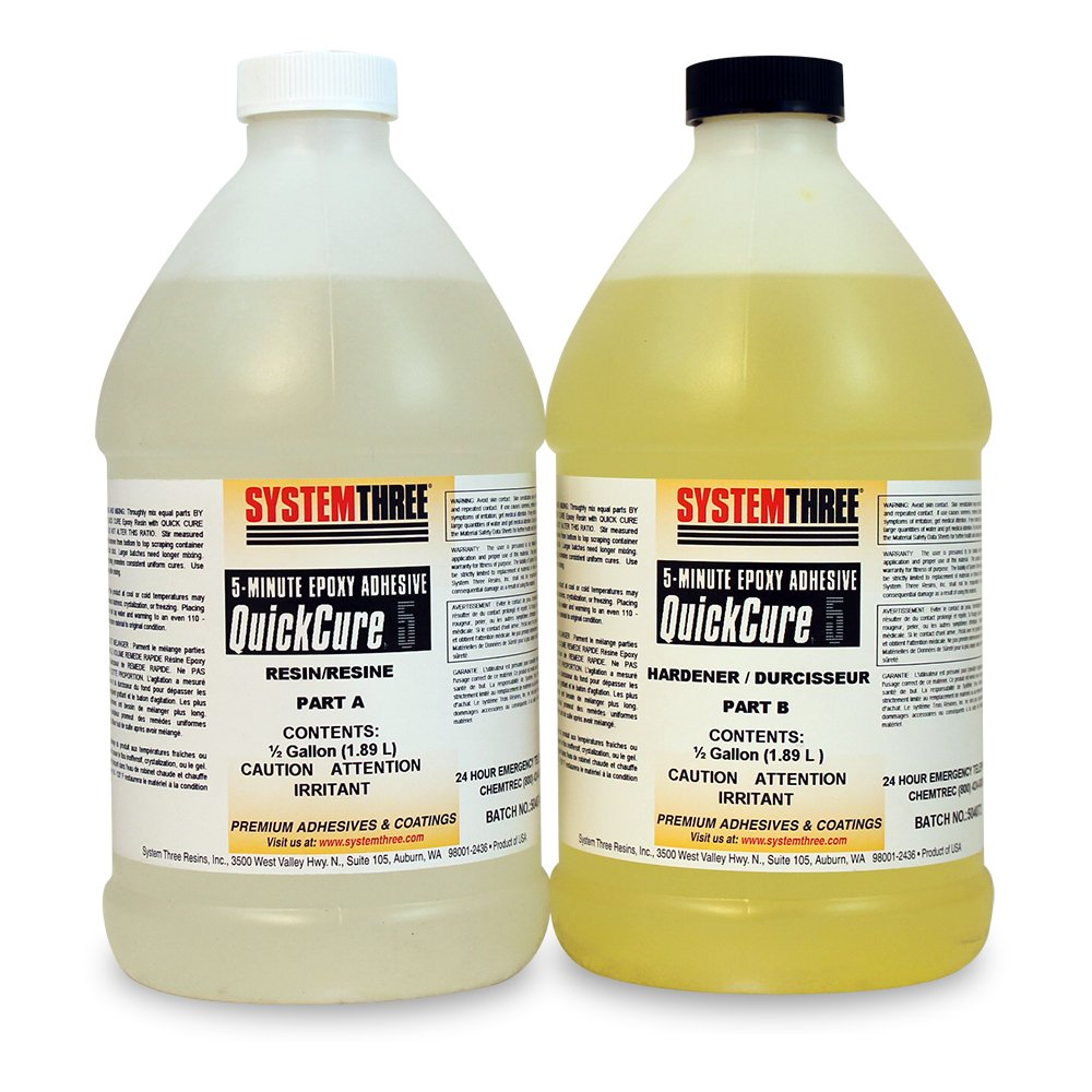 System Three Quick Cure 5 Epoxy Adhesive, 1 Gallon Kit