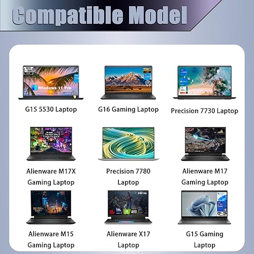 Miniatura 2 de Cargador de repuesto para laptop de 180 W para Dell Precision Series, Dell Alienware compatible con 13 15 17 R1 R2 G3 G5 G7 Series 2320 2350 3579