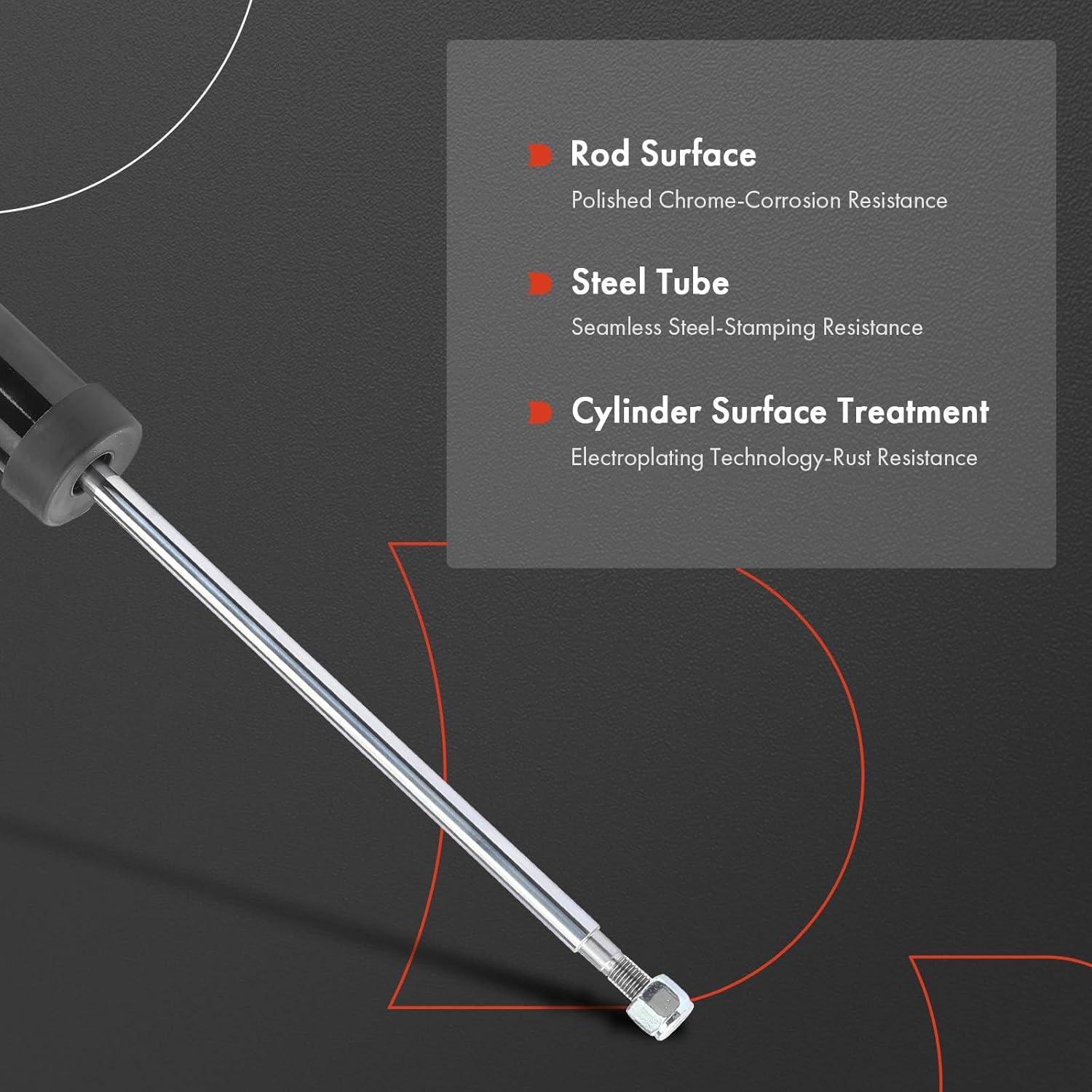 A-Premium Rear Pair (2) Shock Absorber Compatible with Volkswagen Jetta 2012-2018, Driver and Passenger Side