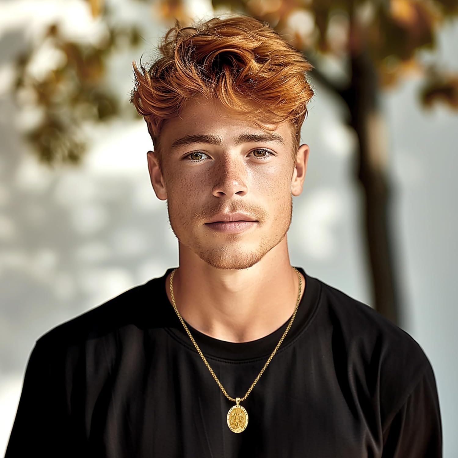 18K Gold St Michael Pendant/Saint Anthony/Archangel Raphael/St Benedict/San Judas/Jesus Cross/Santa Muerte/Virgin Mary Necklace 925 Sterling Silver Amulet Jewelry for Men Women - Image 8