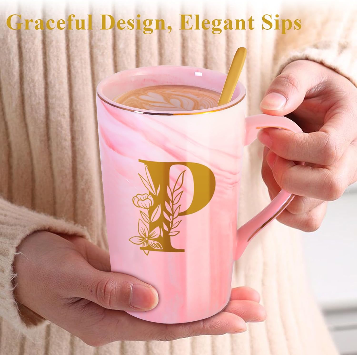 Personalized Ceramic Coffee Mug with Lid Tea Cup Women Teacher Coworker Assistant Principal Christmas Paraprofessional Administrative Professional It Hr Admin Day French Nursing Spanish Swim Latin,P - Image 6