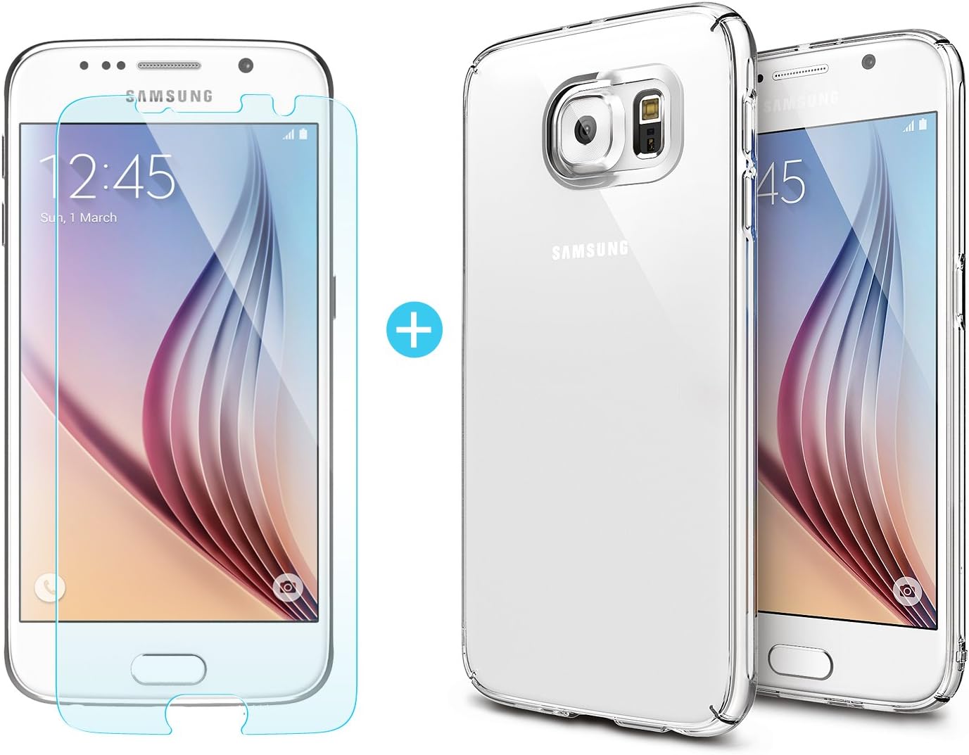 Galaxy S6 Case - Ringke SLIM ***Top and Bottom Coverage*** [ROYAL GOLD][FREE HD Film] Advanced Dual Coating Technology All Around Edge Protection Hard Case for Samsung Galaxy S6 - ECO Package