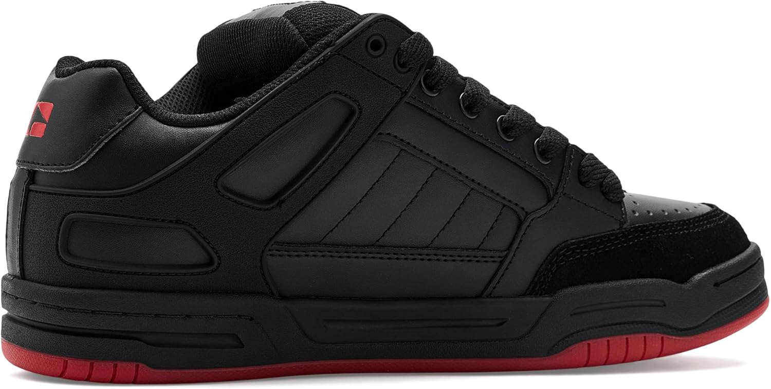 Globe Men's Tilt Skate Shoe, Black/Red/Charcoal, 15