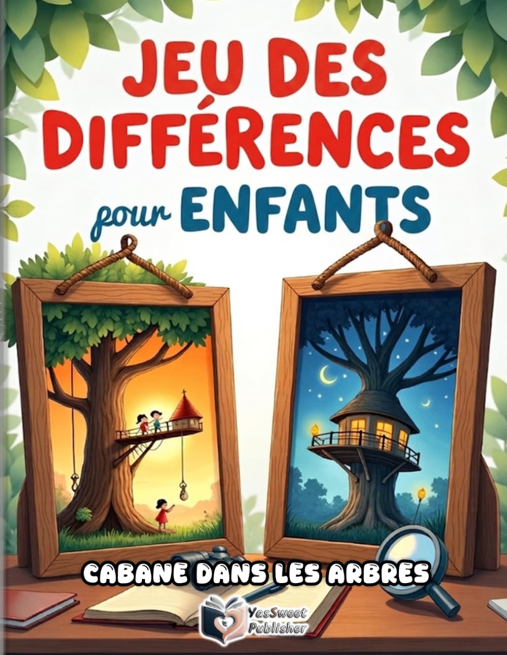 Trouve les 5 Différences - Spécial Cabane dans les Arbres: Livre d'Observation pour Enfants | 50 Puzzles Colorés, Aventures Magiques et Grand Jeu "Cherche et Trouve"