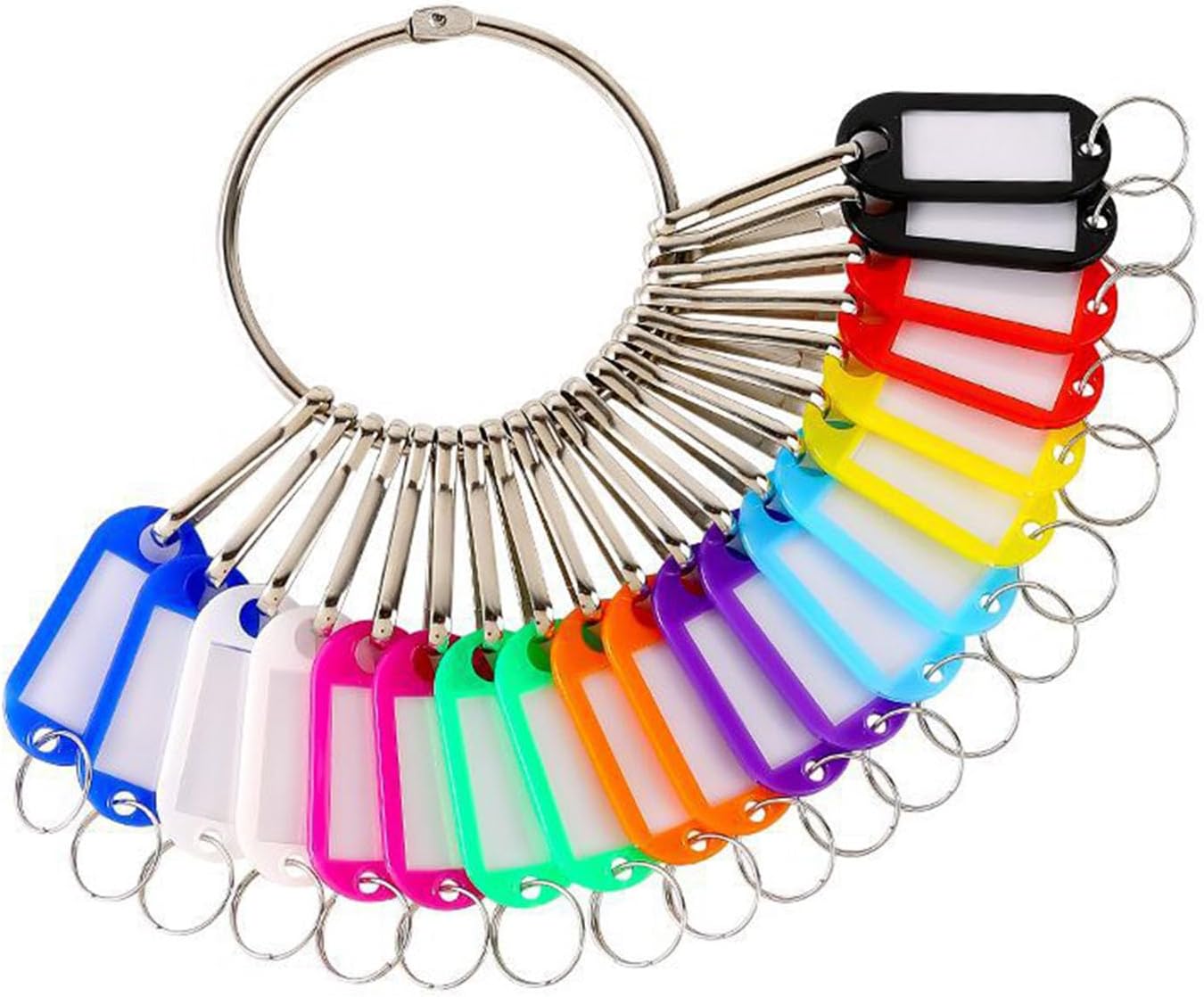 Colourful Key Identifier Cover Set with 30 Plastic Key Caps, 30 Labels ...