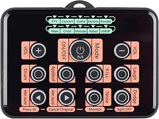 Tempaky SK5 versão atualizada multifuncional DSP placa de som trocador de voz com 8 vozes variáveis 5 efeitos de atmosfera sem fio acompanhamento BT universal para celular e computador