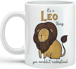 Foxy Mug Leo Zodiac Lion Sign Coffee Cup August September Birthday Gift Microwave Dishwasher Safe Ceramic