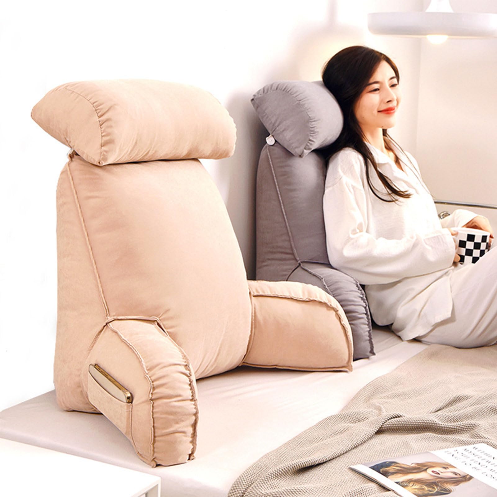 cuscino per la schiena, Con design, supporto lombare per schienale, cuscino per seduta, per per sedia, a letto, giochi, guardare la TV(Gentleman Blue)