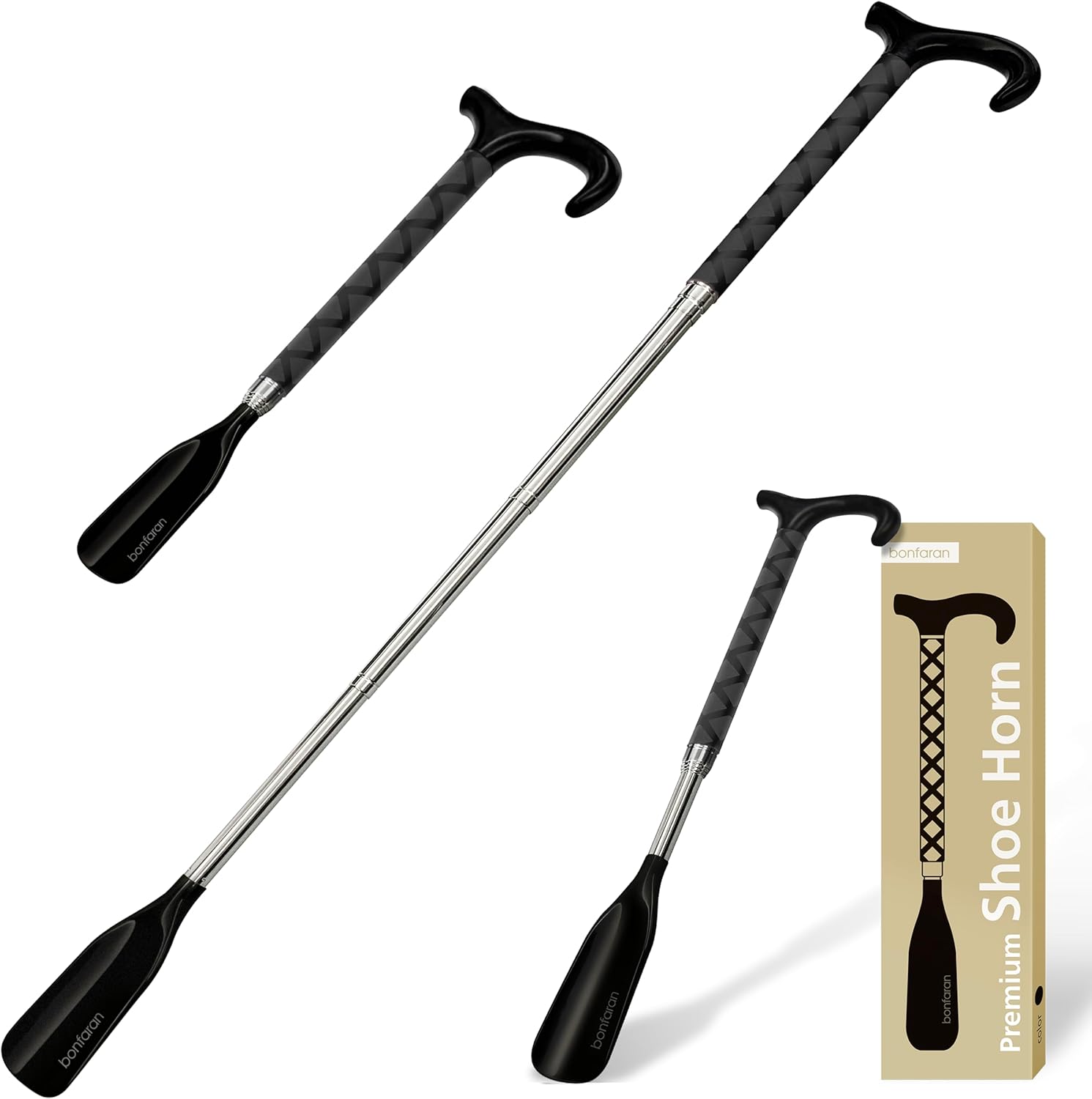 Calzador de Zapatos Telescópico de Acero Inoxidable 14-35 Pulgadas