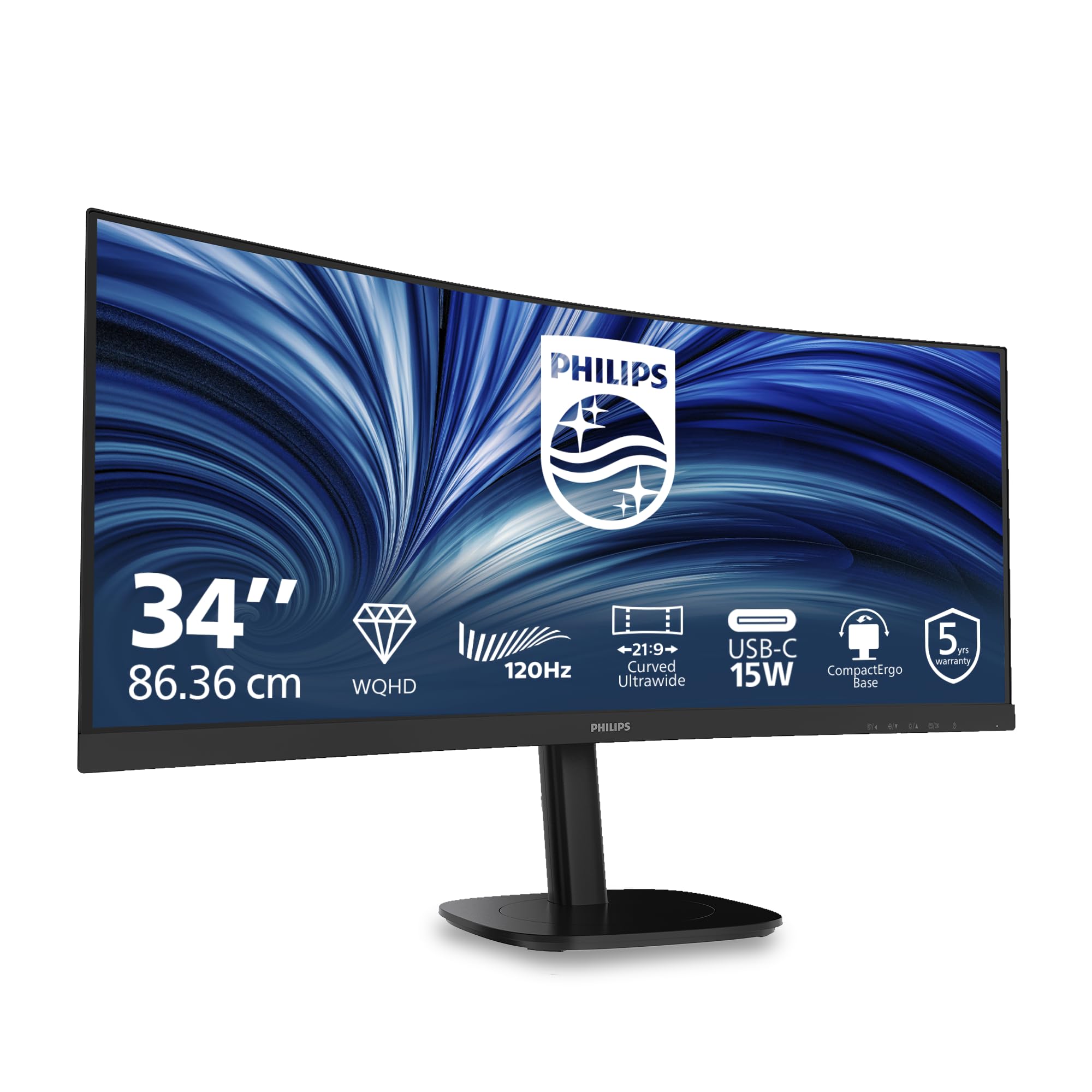 Philips 34B2N3500C/00 computer monitor 86.4 cm (34"") 3440 x 1440 pixels Wide Qua