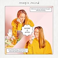 Vista 4 de Magic Mind Focus Energy Drink Shots - Sin nerviosismo, alivio del estrés, Ashwagandha, hongos funcionales, té verde matcha, vitamina B12, vitamina