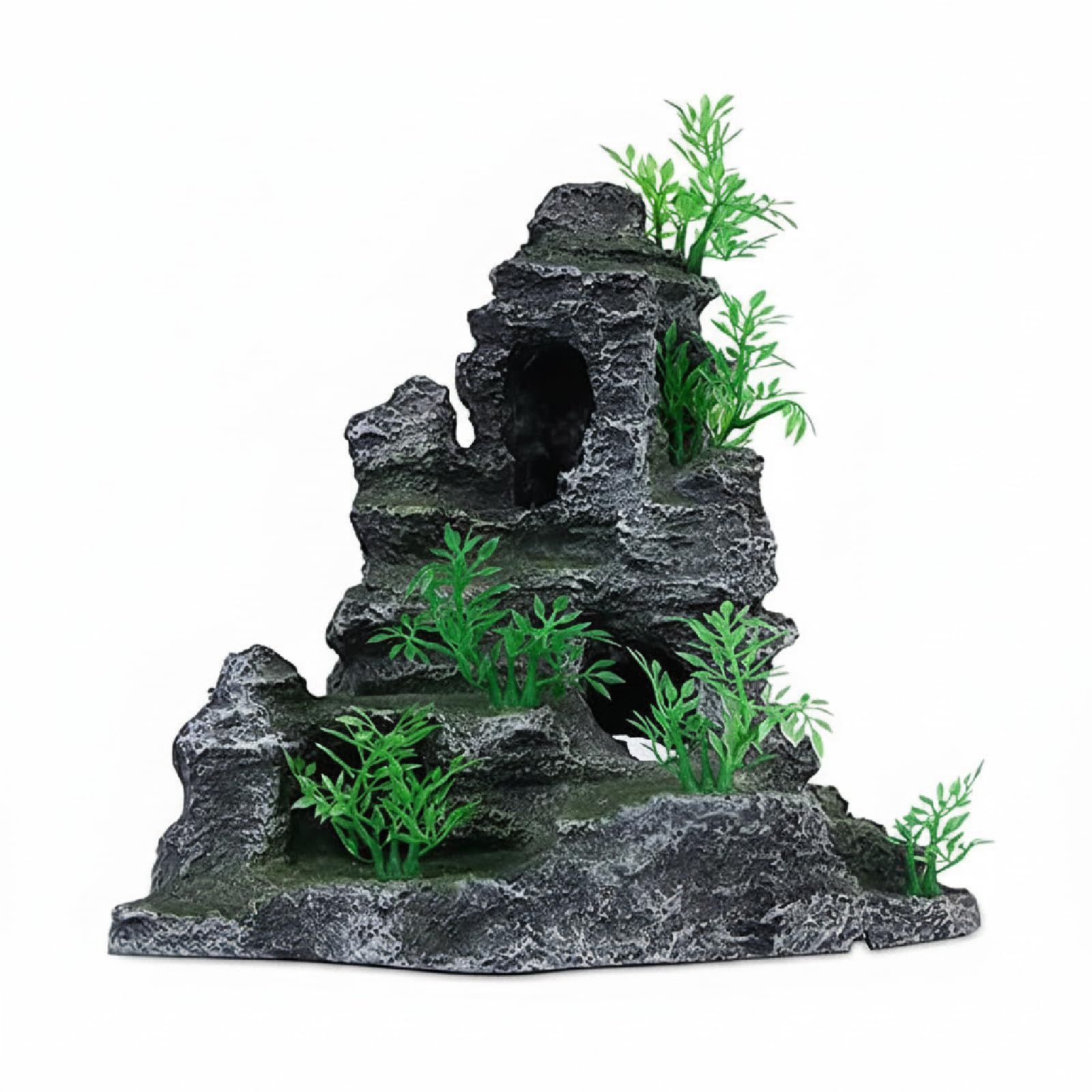 AnRui Ornements en résine pour aquarium avec petite plante