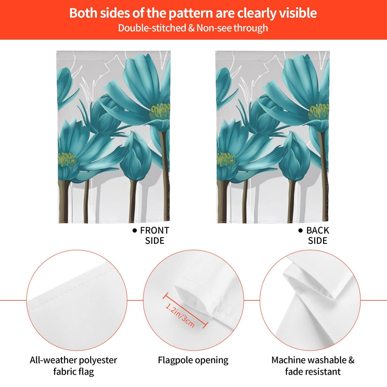 ARGOOFG Bandiera Da Giardino Del Ringraziamento – Grigio, 30x45 Cm – Doppia Faccia, Poliestere Resistente