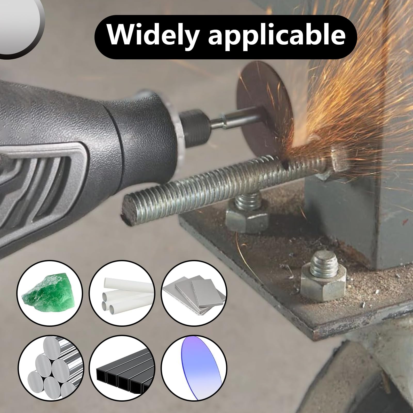 60pcs Cutting Discs with 8 Mandrels, Cutting Discs Kit for Dremel 1-1/4''/32mm Fibreglass Reinforced Resin Cut Off Wheels - Image 3
