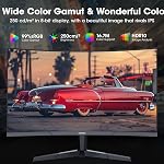 KOORUI 24 Moniteur de jeu Courbé de pouce, 180Hz 1080P 1500R, Synchronisation adaptative, HDR | 99% sRGB Couleurs vives, 3000:1 Contraste HDMI 2.0 x2, DP 1.2, Flicker-Free, Low Blue Light, Idéal pour FPS et Jeux de course