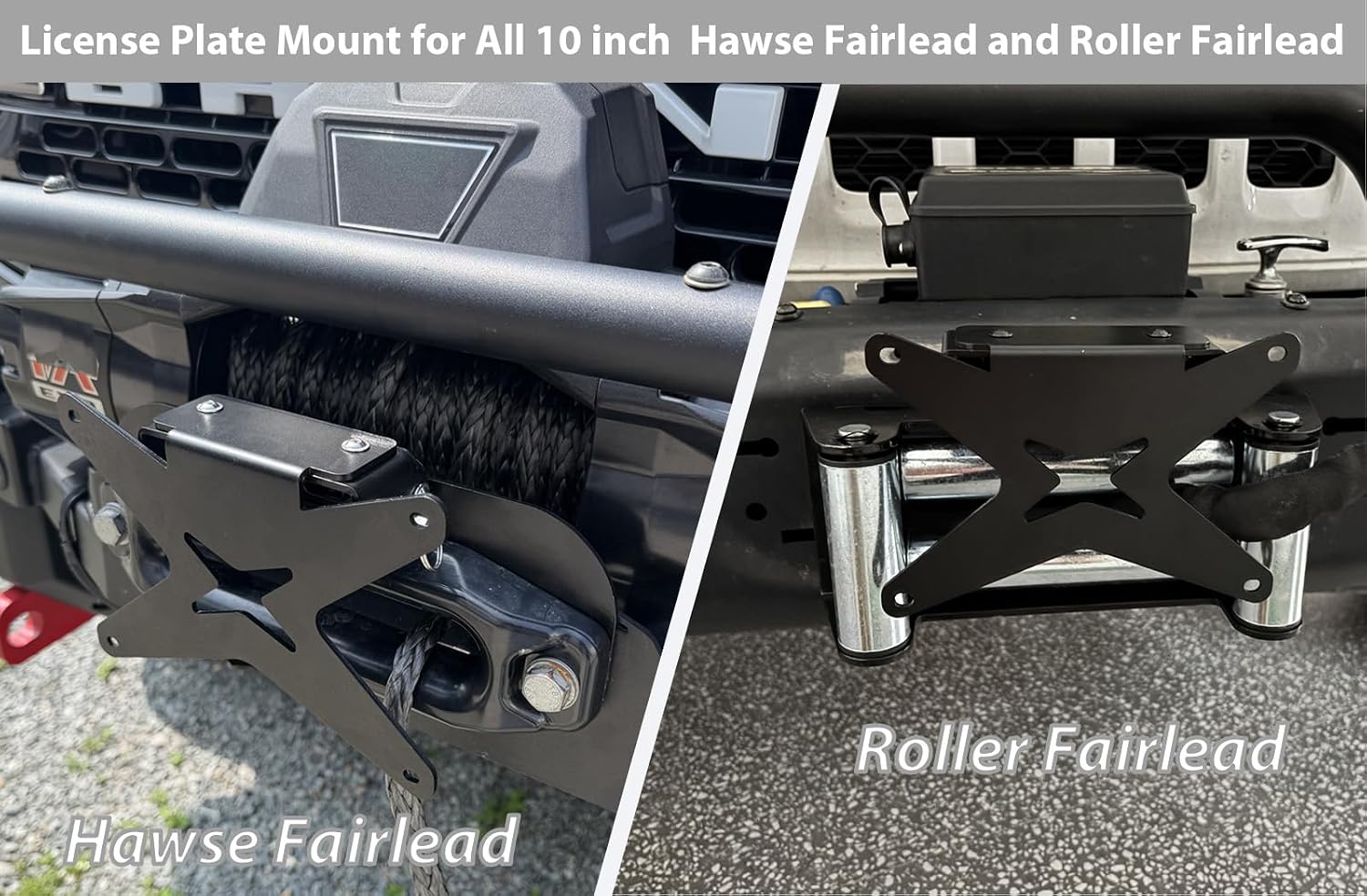 FinFox Flip-Up License Plate Mount for 10 inch Hawse and Roller Fairlead