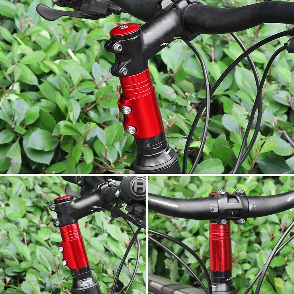 Stop aluminium rower kierownica widelec widelec rozszerzenie łodygi 70 mm, góra kierownica podest adapter głowy 28,6 mm (uniwersalny kaliber) (kolor: srebrny)