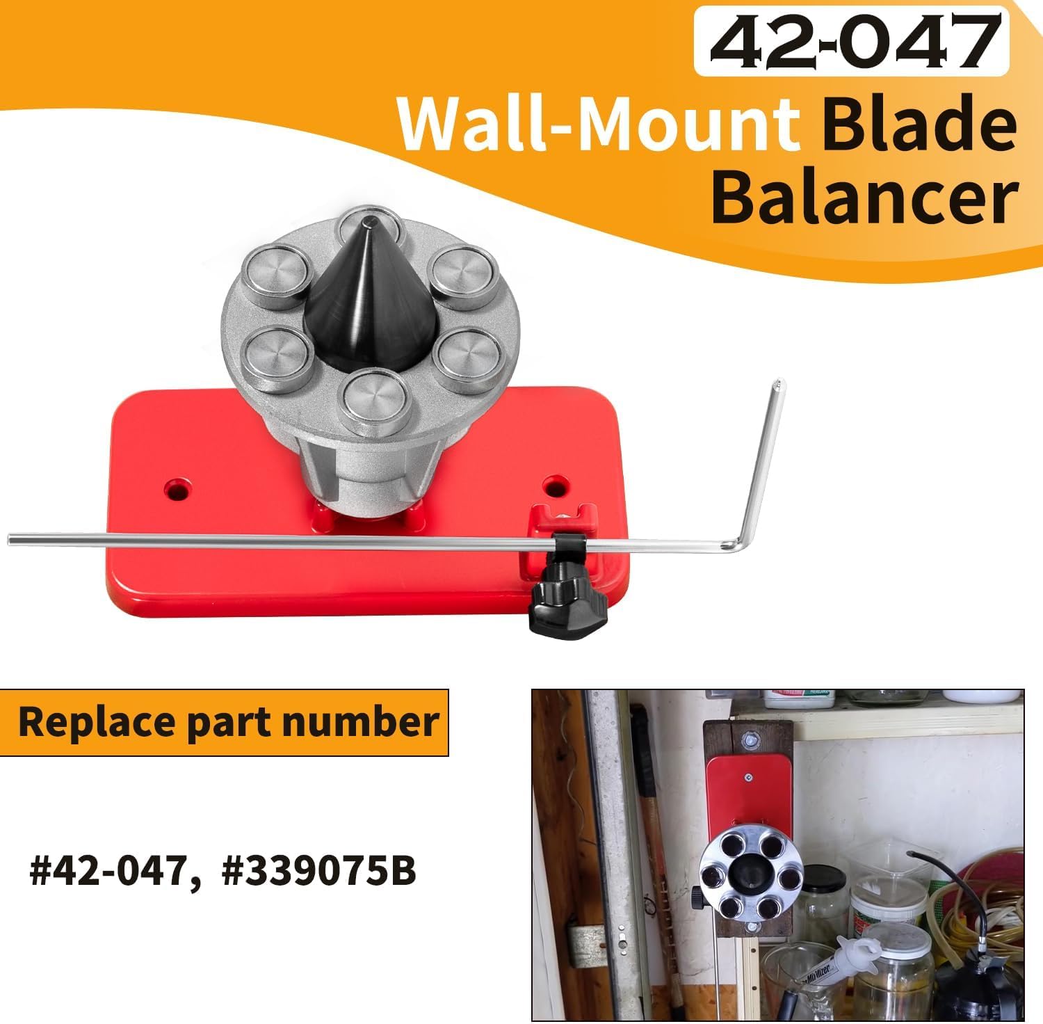 339075B Precision Knife Balancer, bilancia i coltelli dopo l'affilatura. compatibile con Stihl, Troy, Husqvarna ecc. (42-047) Lama per tosaerba di precisione