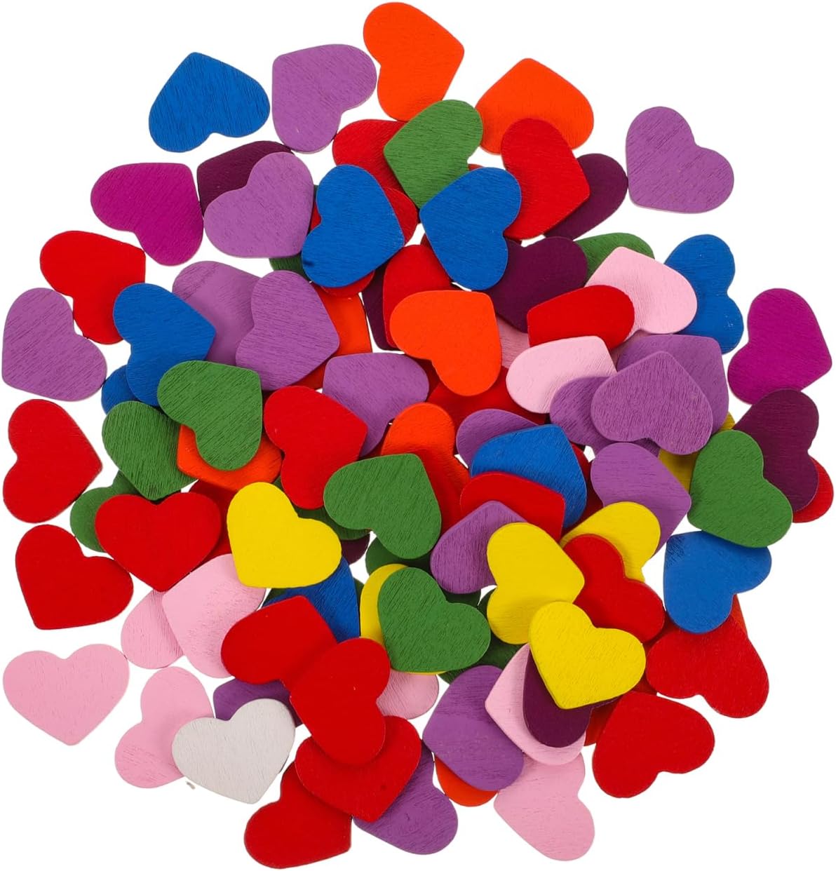 100pcs Colored Wooden Love Hearts for DIY Crafts, Small Heart Wood Shapes for Wedding Decor, Valentine’s Day Decorations, Eco-Friendly Kids Craft Supplies, Perfect for Scrapbook & Home Decor image 5