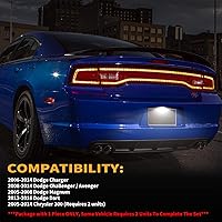 Vista 2 de Gempro Luces LED para matrícula, parachoques trasero, montaje de lámparas para Dodge Charger Challenger, Avenger Magnum Dart, 6000 K, color blanco