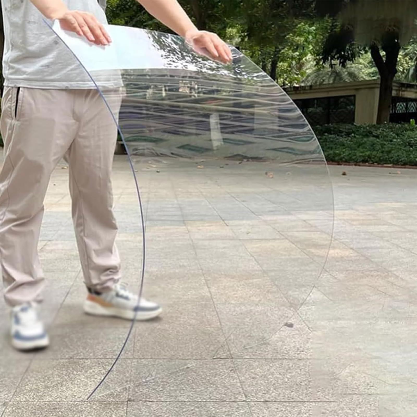 Placas de Policarbonato,Láminas de Plástico,1.0m*8m,Plancha metacrilato Transparente Impermeable,Doblar y Dar Forma Que el toldo de Techo de Vidrio Nic,for Techos, Cocheras, Solarios
