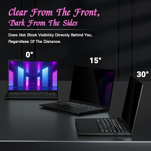 Miniatura 3 de PYS Filtro magnético de privacidad para laptop de 15.6 pulgadas, 169, protector de privacidad desmontable para pantalla de computadora, luz azul