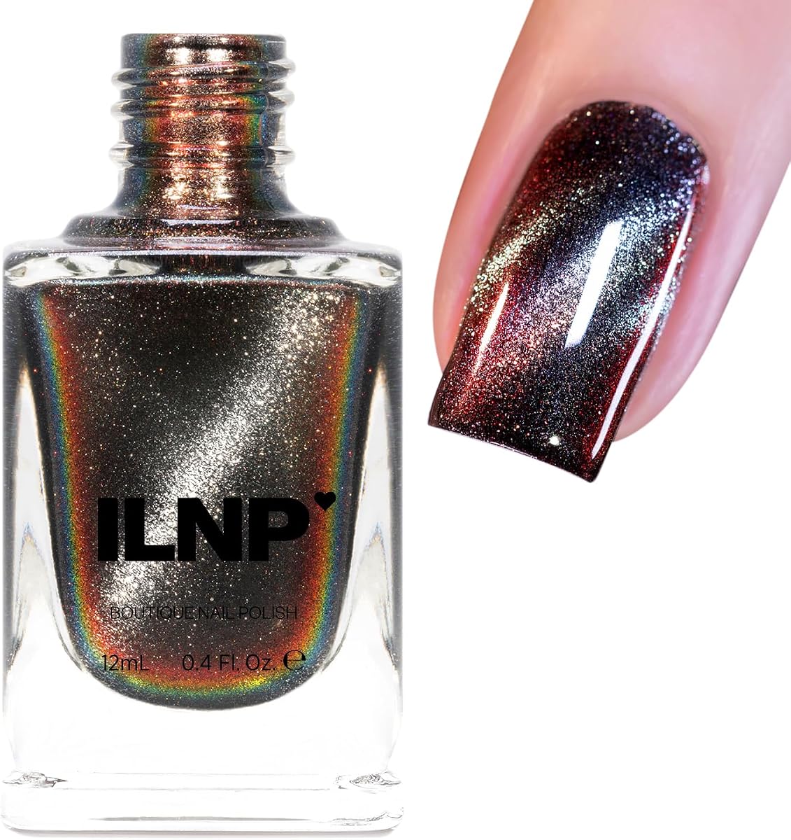 ILNP Dark Matter - Black to Red Magnetic Nail Polish