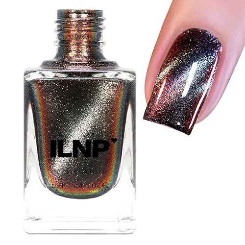 ILNP Dark Matter - Esmalte de uñas magnético negro a rojo