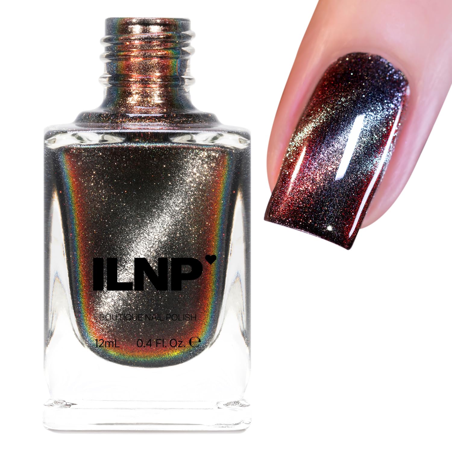 ILNP Dark Matter - Black to Red Magnetic Nail Polish