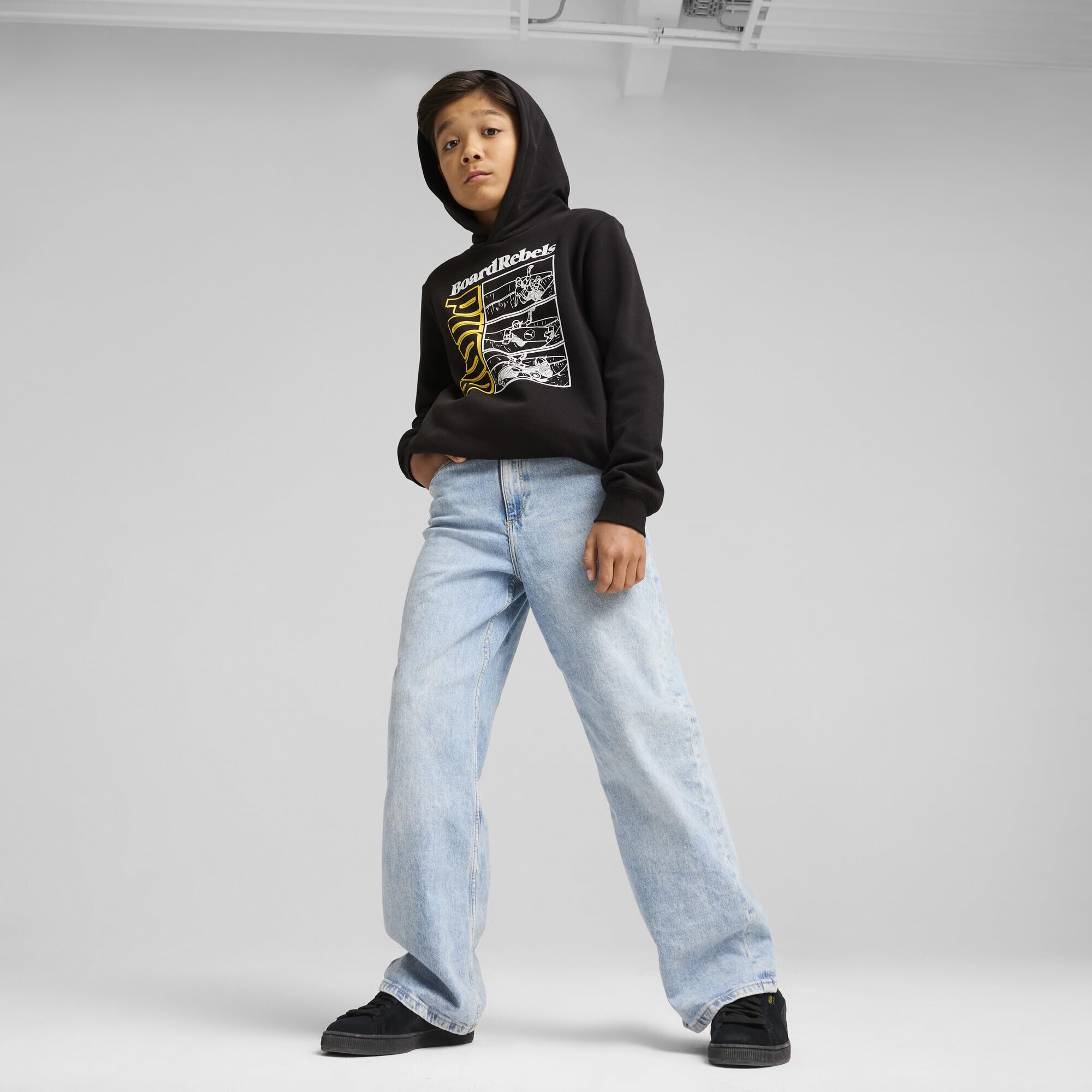 Puma Mid90s Hoodie FL B Felpe con Cappuccio Bambini e Ragazzi (Pacco da 1)