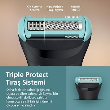 Philips Vücut Bakım 5000 serisi Duşa Uygun, Hassas Bölge ve Vücut Tıraş Makinesi - BG5475/15