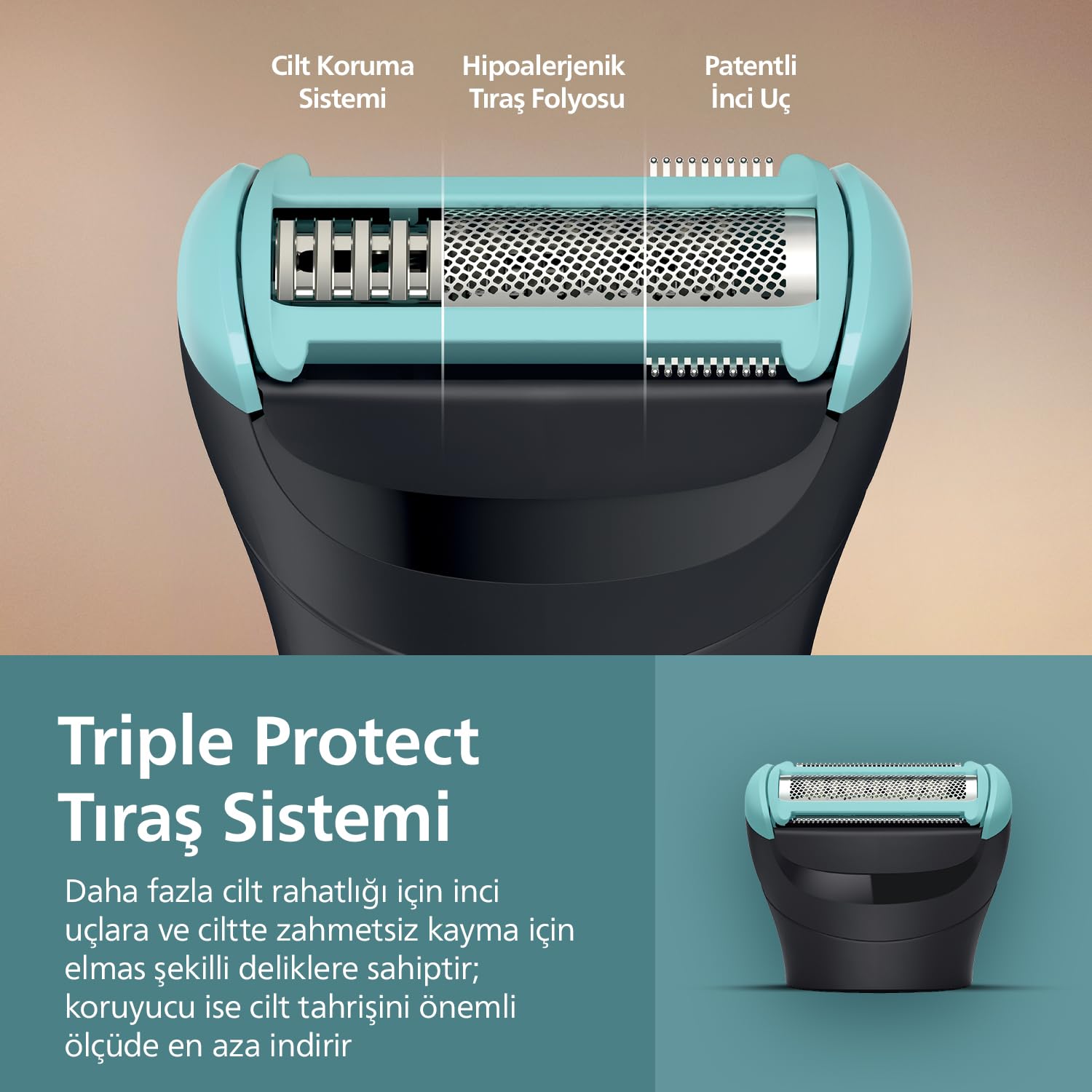 Philips Vücut Bakım 5000 serisi Duşa Uygun, Hassas Bölge ve Vücut Tıraş Makinesi - BG5475/15