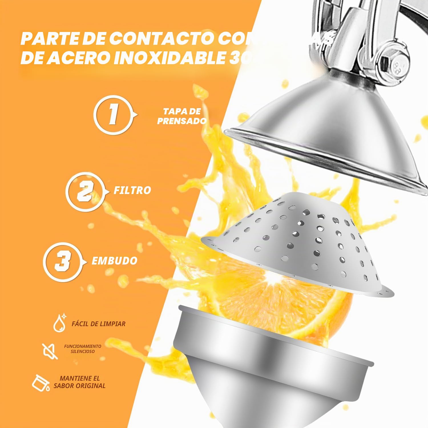 Exprimidor De Cítricos Manual Comercial De Doble Modo Moongiantgo, Prensa Ergonómica Para Naranjas, Limones Y Sandías