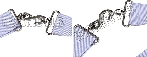 Miniatura 5 de MasonicHub Past Master Mason delantal blanco plateado bordado a mano BULLION cuadrado y brújula 100% piel de cordero delantal masónico, plateado