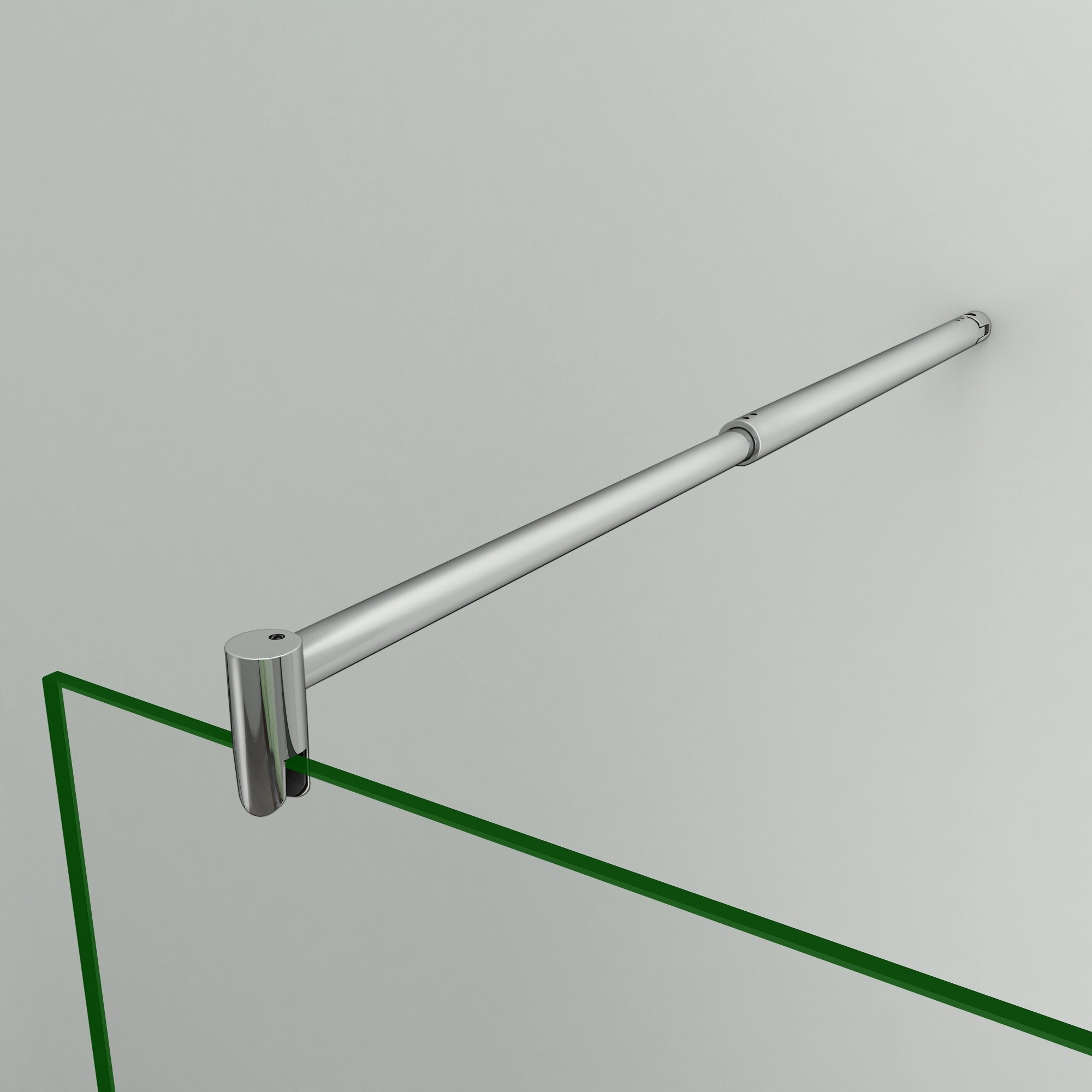 Box Doccia 60x200cm Walk In Fissa Barra Regolabile 70-120cm Vetro 8mm | Anticalcare, Trasparente Vetro Temperato, Easyclean