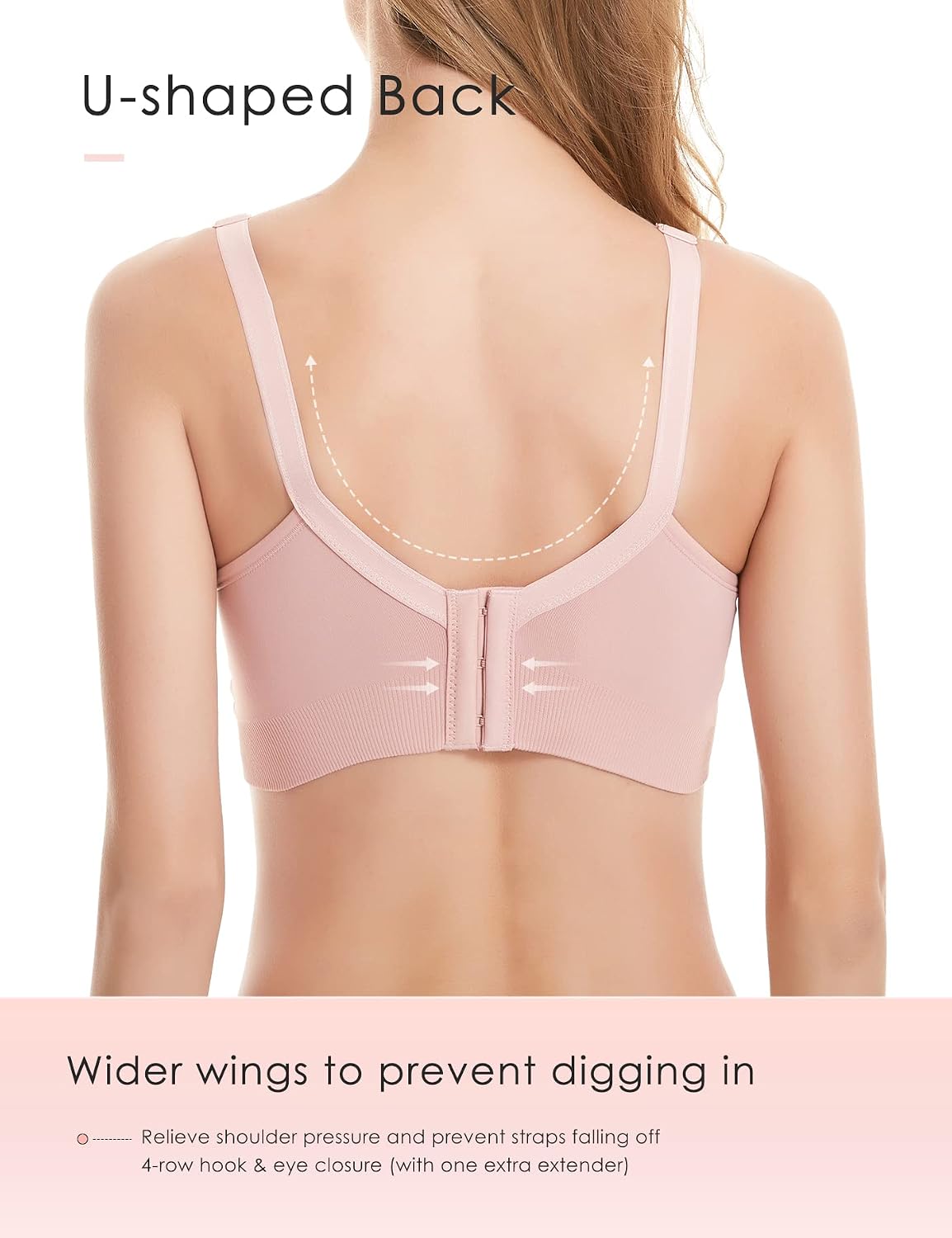 Women’s Maternity Nursing Seamless Bra, Wirefree Clip Down Soft Support Bra for Pregnancy Sleeping and Breastfeeding image 2