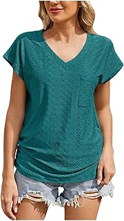 Camisetas de manga corta con cuello en V para mujer, camisetas casuales y sueltas para verano Jersey Corporal Mujer Y2K 2025