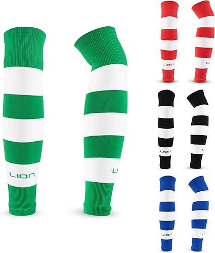 Mangas de pierna para calcetines de fútbol para acompañar calcetines de agarre, se adapta sobre pantorrillasespinilleras, variedad de colores para