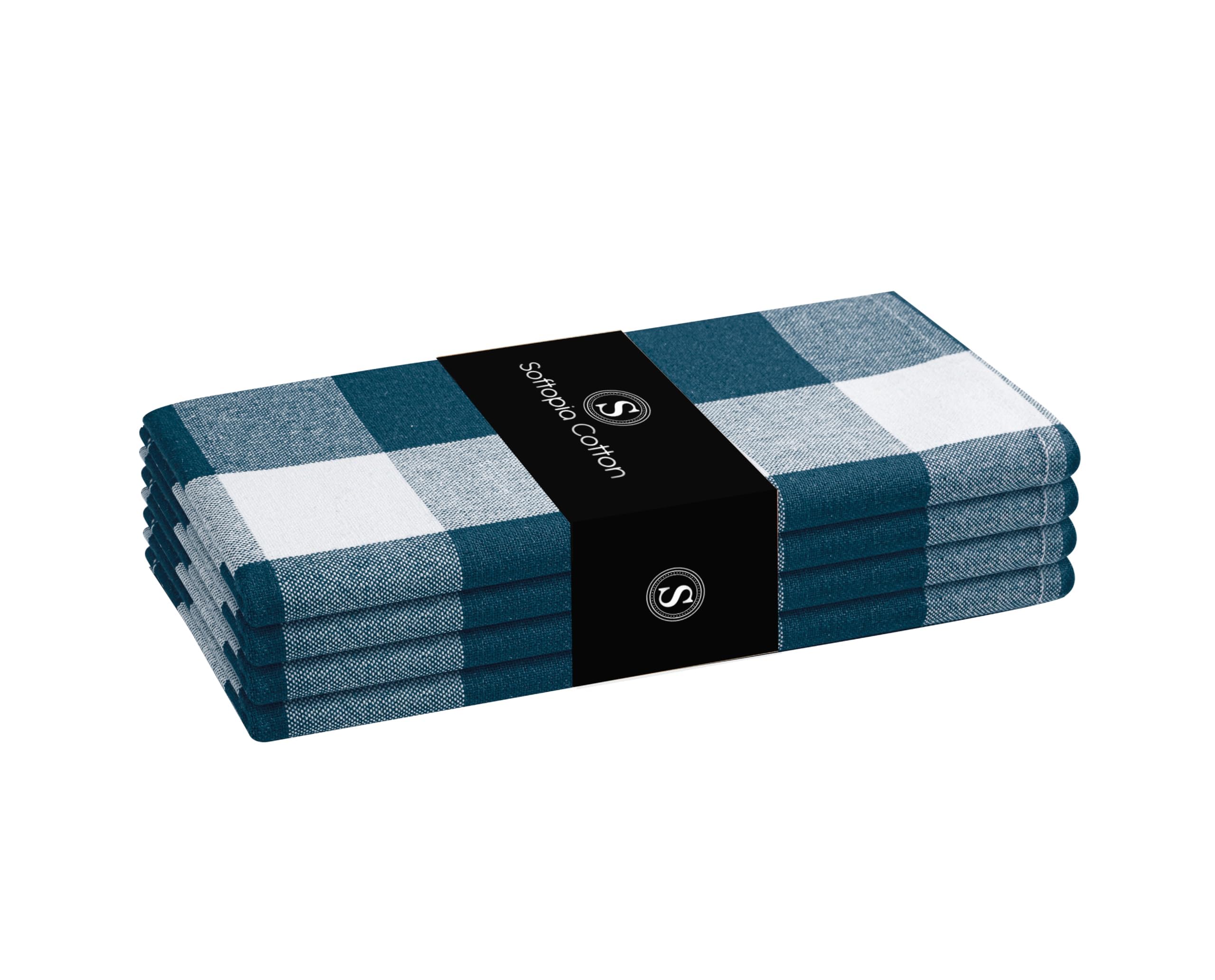 Softopia Baumwollservietten – 100 % Baumwolle, Hohlsaum, 45,7 X 45,7 Cm, Waschbar, Set Mit 4 Stück In Beige