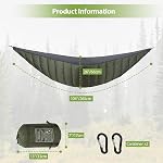 REDCAMP Camping Hammock Underquilt,Single Lightweight 4 Season Hammock Sleeping Bag Quilt Packable for Backpacking,Hiking Green