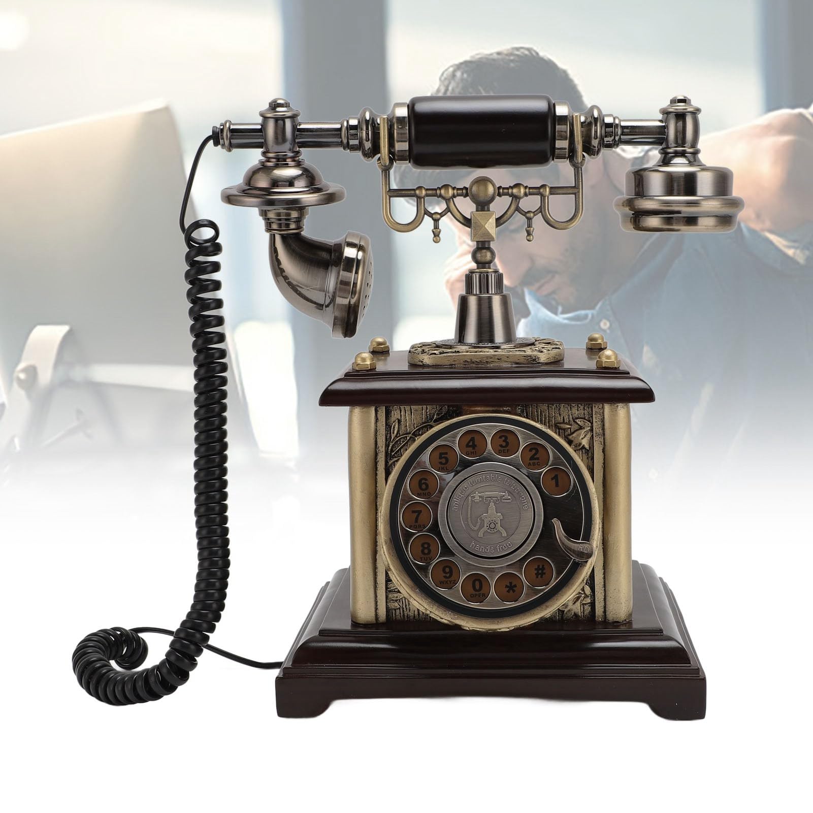Denash Antike Elegante Dekorative Retro -Festnetzheline für Home Hotel Flur Vintage Telefon für DTMF -System