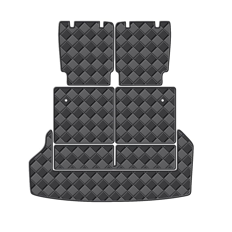Kit de tapete para porta-malas e encostos traseiros Toyota Highlander 2008–2013 WDYOYS, couro, 5 peças