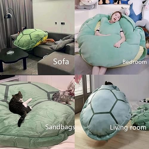 Miniatura 7 de UIJKMN Almohada de concha de tortuga, almohada de concha de tortuga para adultos, almohada de ansiedad de tortuga, almohada de concha de tortuga