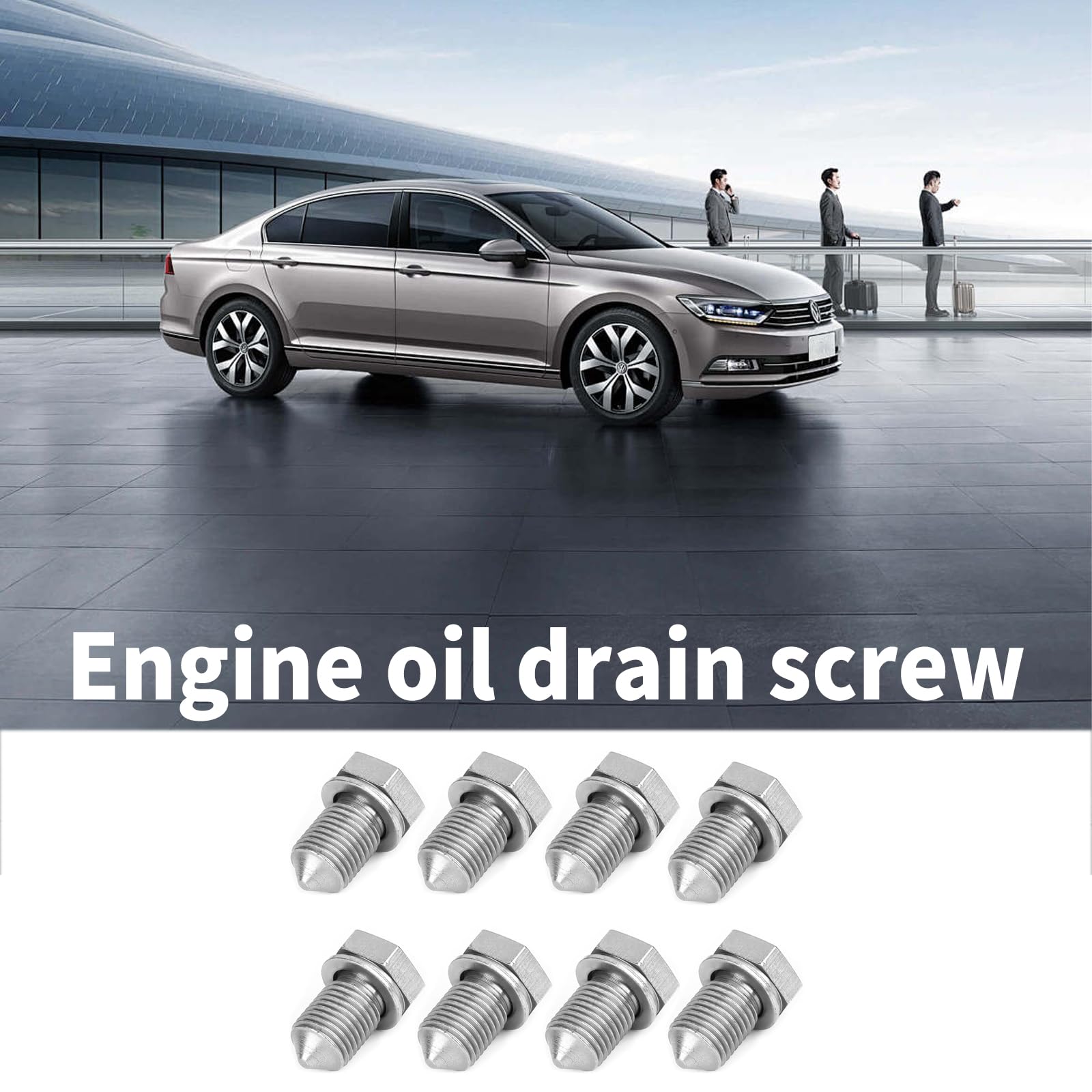 EMSea 2 Stück Auto Motor Ölablassschraube N90813202 Verschlussschraube M14 Gewinde 1,5 mm Gewindesteigung Kompatibel mit Golf Kompatibel mit Skoda Kompatibel mit Octavia