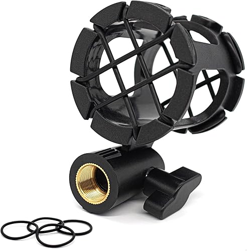 Soporte universal clip antivibraciones para micrófono Eggsnow AKG D230, Senheisser ME66, Rode NTG-2, NTG-1, Audio-Technica AT-875R