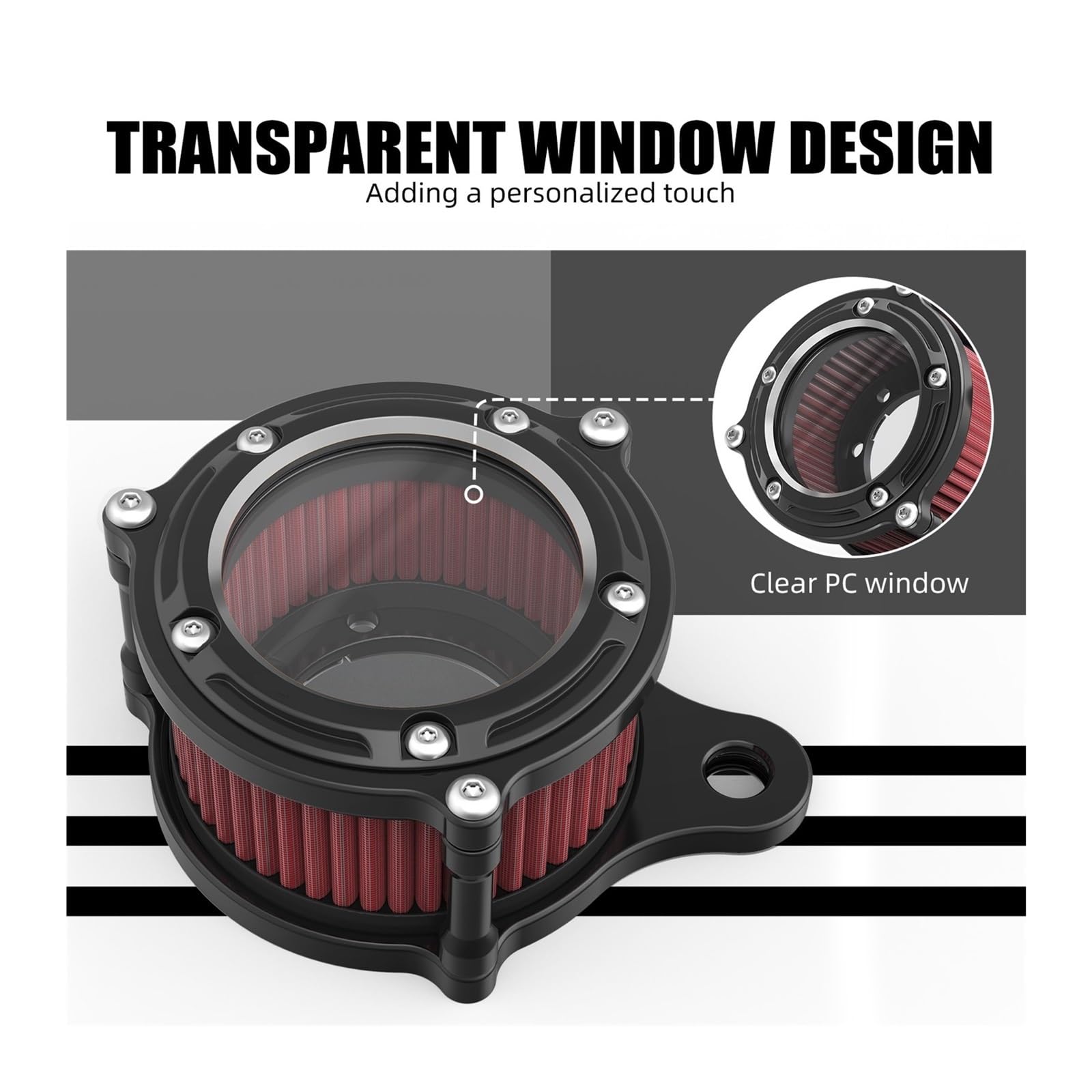 Motocyklowe filtry powietrza Zestaw do czyszczenia filtra powietrza pasuje motocykli Harley Iron 1200 2018-2021, Forty Eight XL1200X 2010-2015 883 Sportster(Orange)