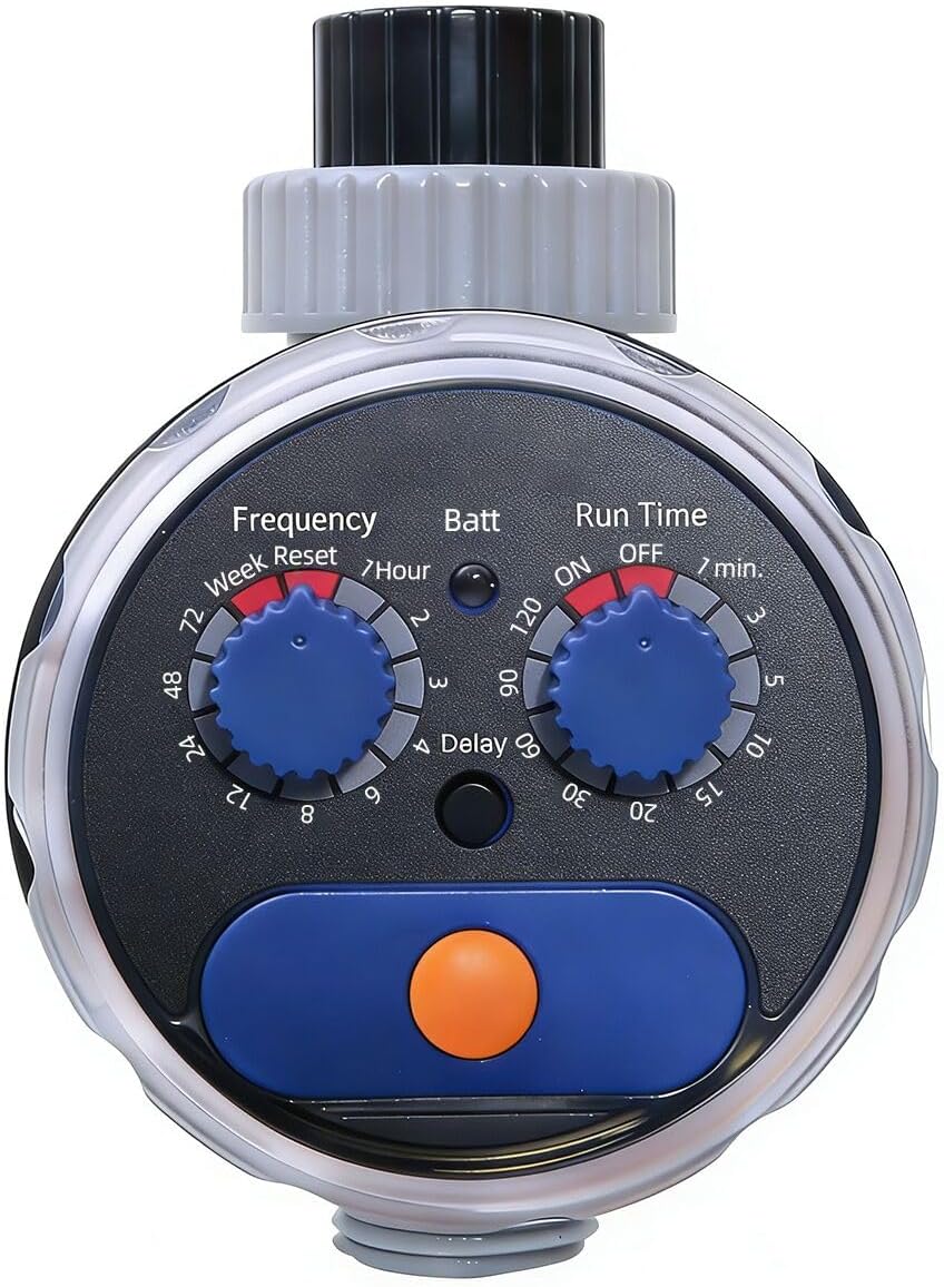 Dual Outlet Water Timer Irrigation Controller System, No Water Pressure Required