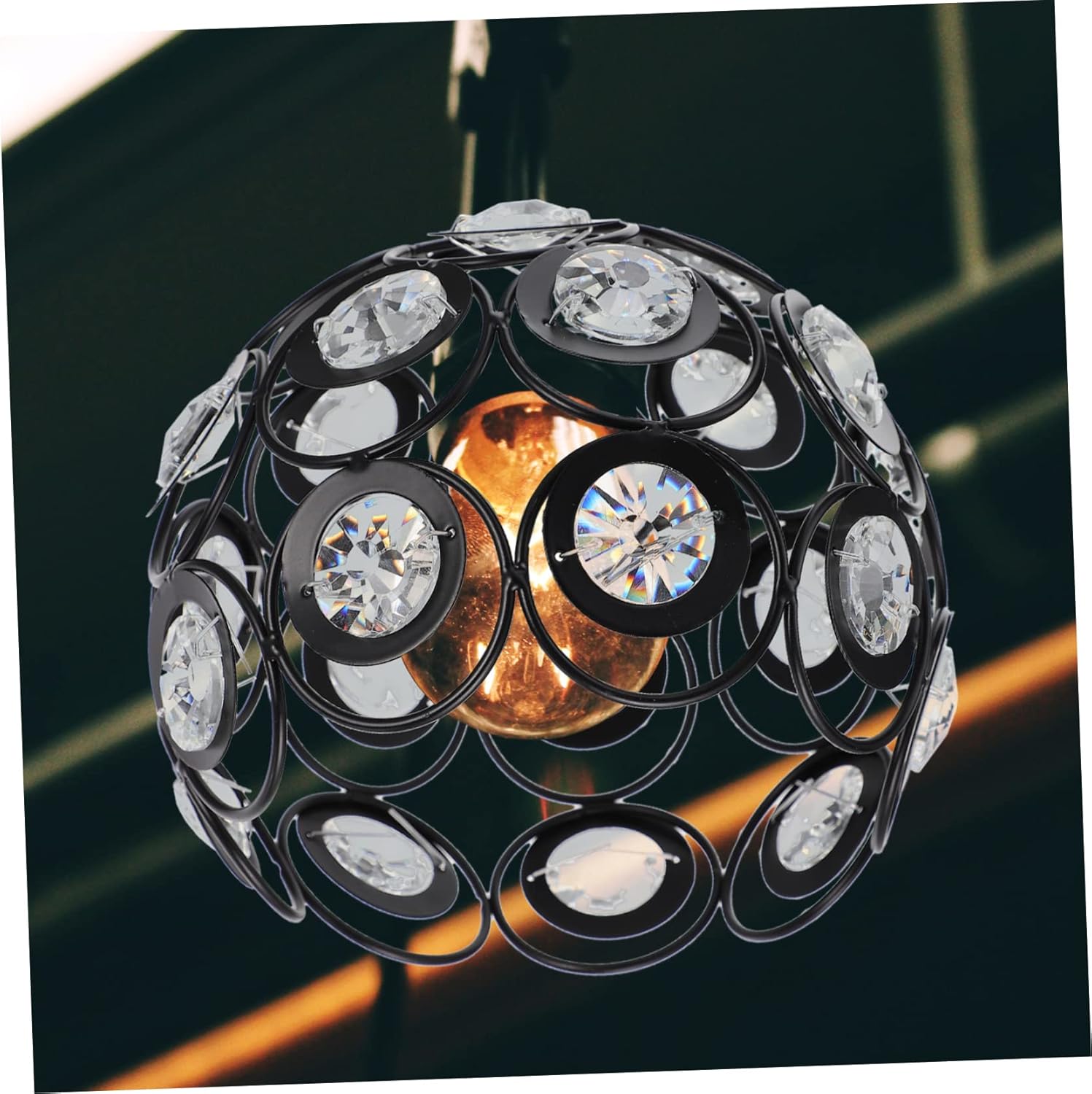 Cabilock Crystal Ceiling Lamp Shade Cover Delicate Chandelier Lampshade Waterproof Decorative Light Shade for Living Room Bedroom and Dining Areas